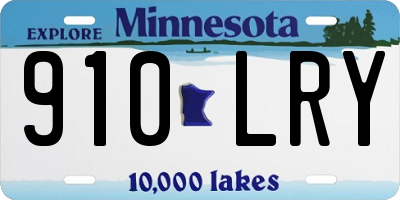 MN license plate 910LRY