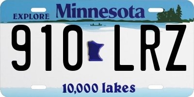 MN license plate 910LRZ