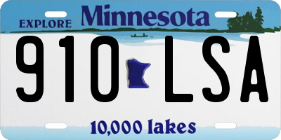 MN license plate 910LSA
