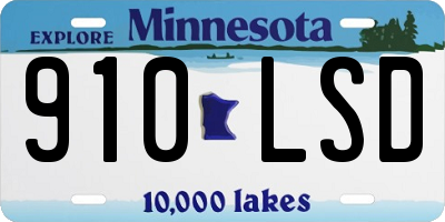 MN license plate 910LSD