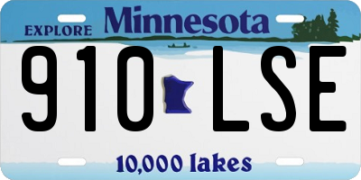 MN license plate 910LSE