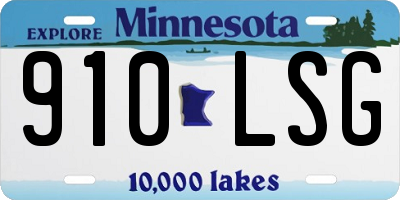 MN license plate 910LSG