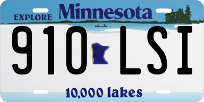 MN license plate 910LSI