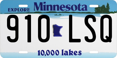 MN license plate 910LSQ