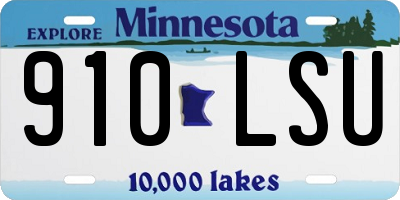MN license plate 910LSU