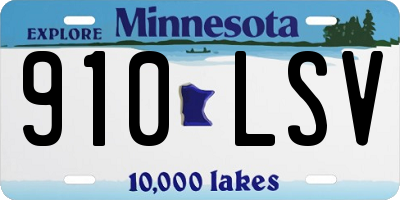 MN license plate 910LSV