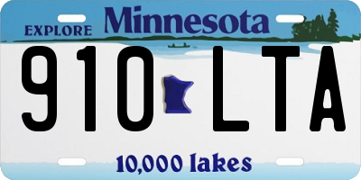 MN license plate 910LTA