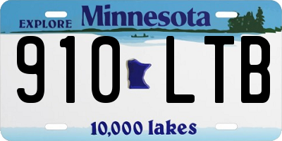MN license plate 910LTB