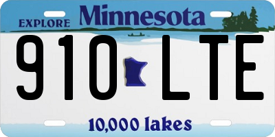 MN license plate 910LTE