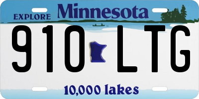 MN license plate 910LTG