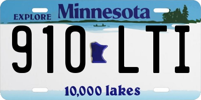 MN license plate 910LTI