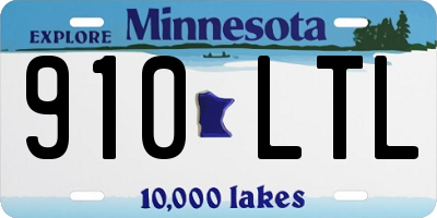 MN license plate 910LTL