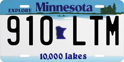MN license plate 910LTM