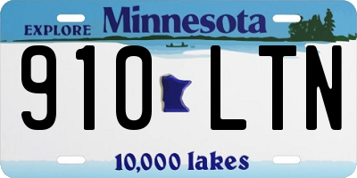 MN license plate 910LTN