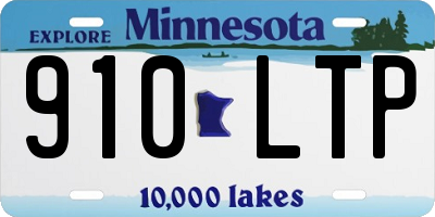 MN license plate 910LTP