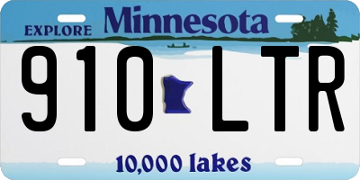 MN license plate 910LTR