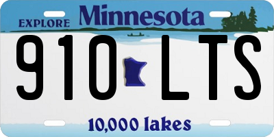 MN license plate 910LTS