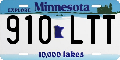 MN license plate 910LTT