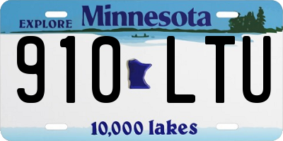 MN license plate 910LTU