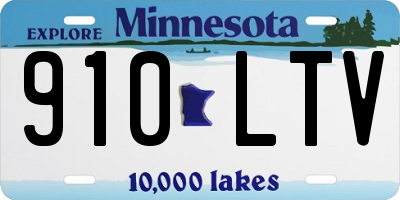 MN license plate 910LTV