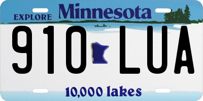 MN license plate 910LUA