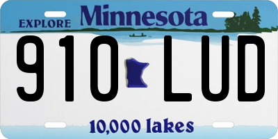 MN license plate 910LUD