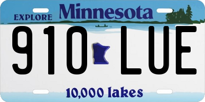 MN license plate 910LUE