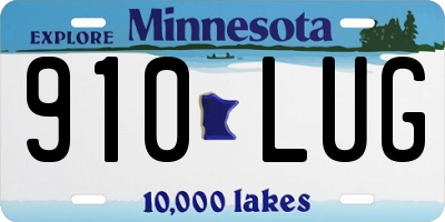 MN license plate 910LUG