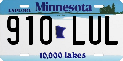 MN license plate 910LUL