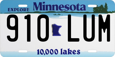 MN license plate 910LUM