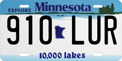 MN license plate 910LUR
