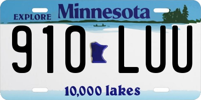MN license plate 910LUU