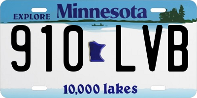 MN license plate 910LVB