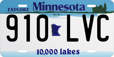 MN license plate 910LVC