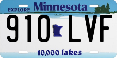 MN license plate 910LVF