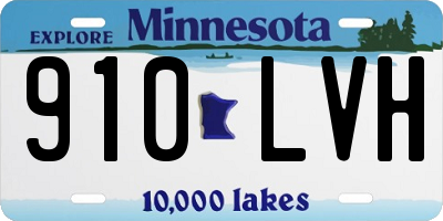 MN license plate 910LVH