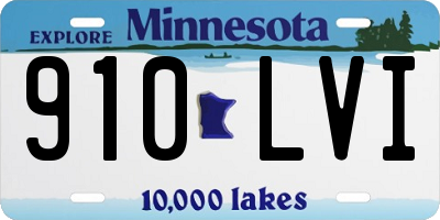 MN license plate 910LVI