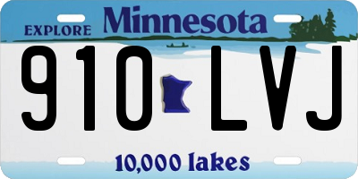 MN license plate 910LVJ