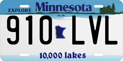 MN license plate 910LVL