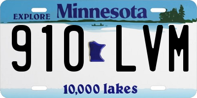 MN license plate 910LVM