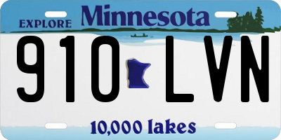 MN license plate 910LVN