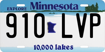 MN license plate 910LVP