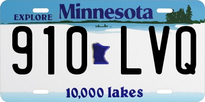 MN license plate 910LVQ