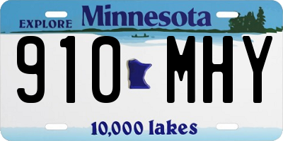 MN license plate 910MHY