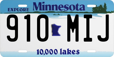 MN license plate 910MIJ