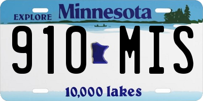 MN license plate 910MIS