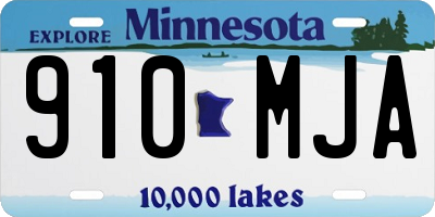 MN license plate 910MJA