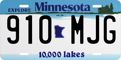 MN license plate 910MJG