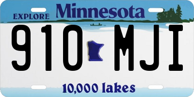 MN license plate 910MJI