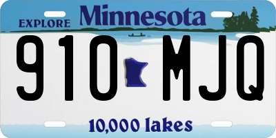 MN license plate 910MJQ